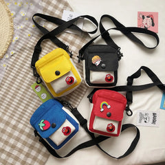 Youth Girl Street Messenger Bag Women Cartoon Canvas Shoulder Bag