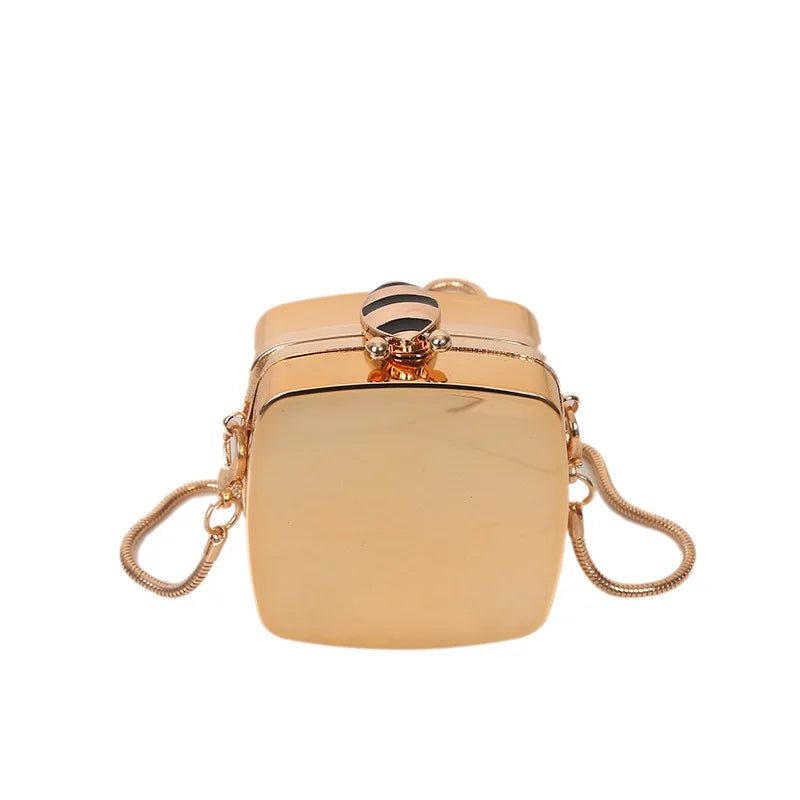 Youth Girls Bright Mini Crossbody Bag Acrylic Lady Triangle Shoulder Bag