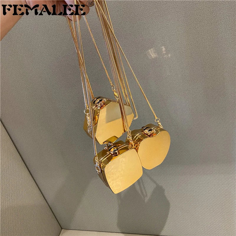 Youth Girls Bright Mini Crossbody Bag Acrylic Lady Triangle Shoulder Bag