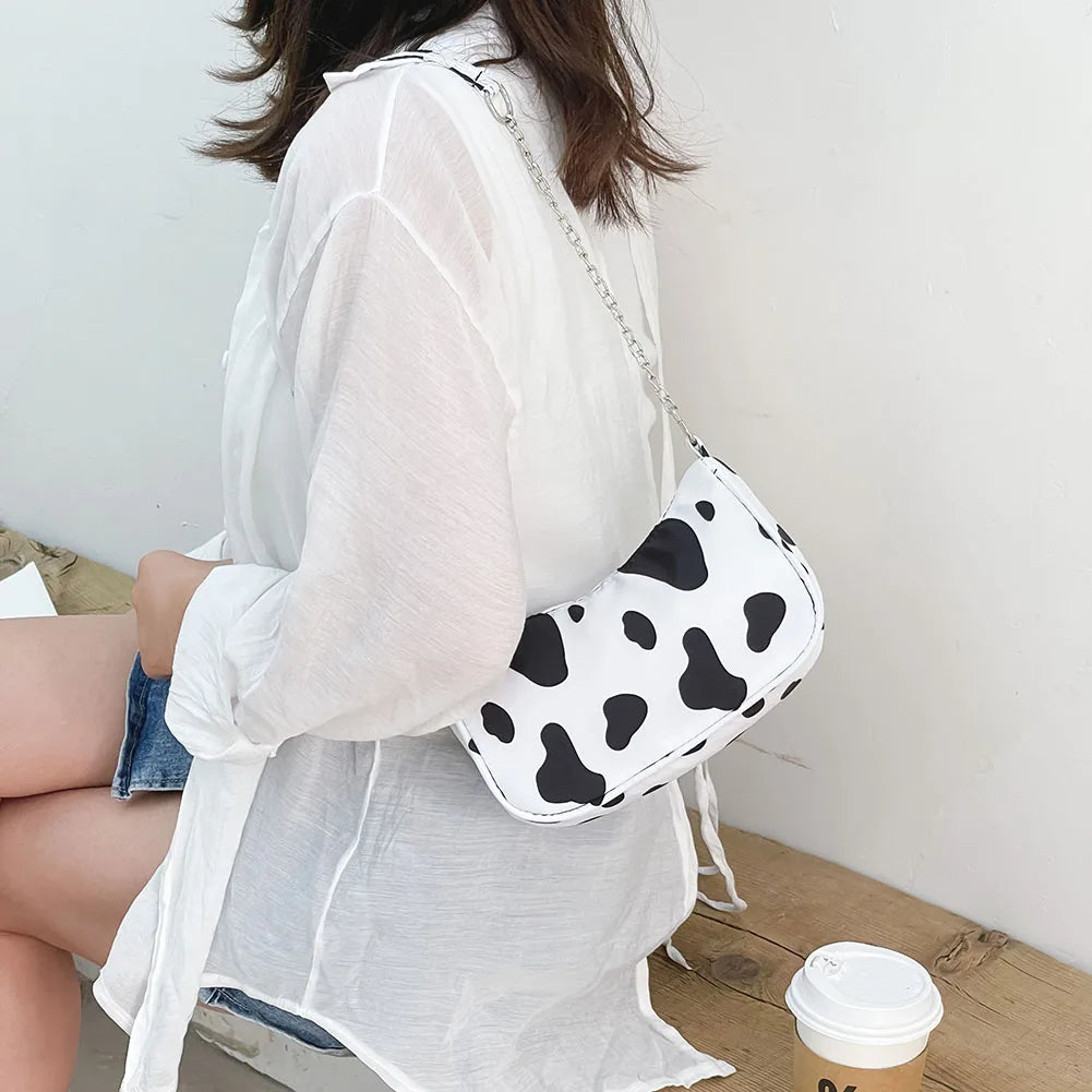 Youth Ladies Nylon Underarm Tote Bag Purse