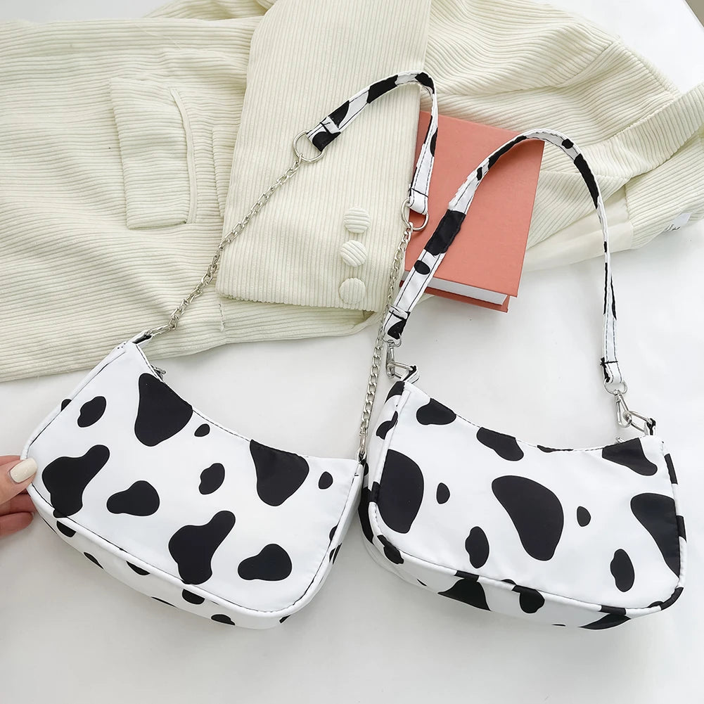 Youth Ladies Nylon Underarm Tote Bag Purse