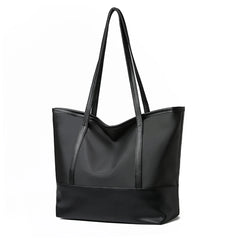 Youth Ladies Splicing Shoulder Bag Portable Satchel Leather Oxford Tote