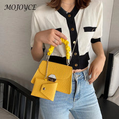 Youth Ladies Versatile Bags Women Shoulder Handbag Stripe PU Pure Crossbody