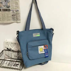 Youth Messenger Bag Large Capacity Canvas Tote