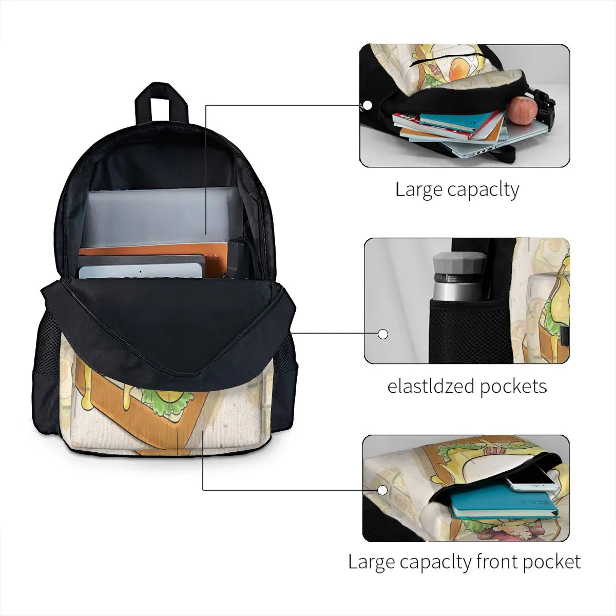 Yukihira 2 Backpacks Men's & Women's Plain Backpack Bags