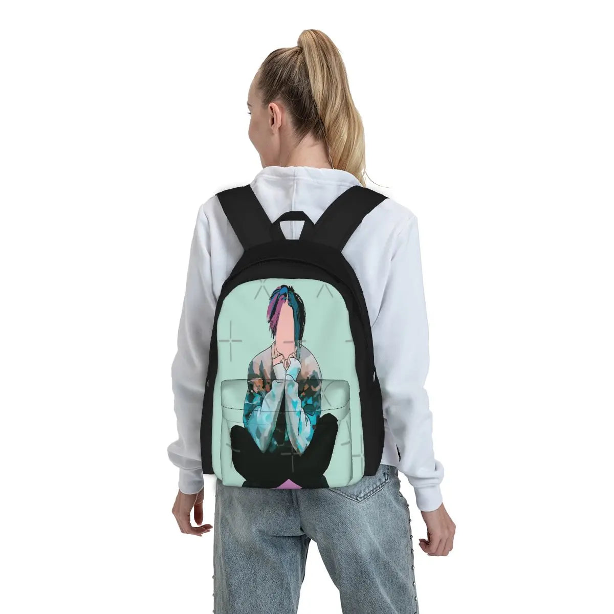 Yungblud Weird Backpacks Men's & Women's Bags Personalised with Zip & Pockets