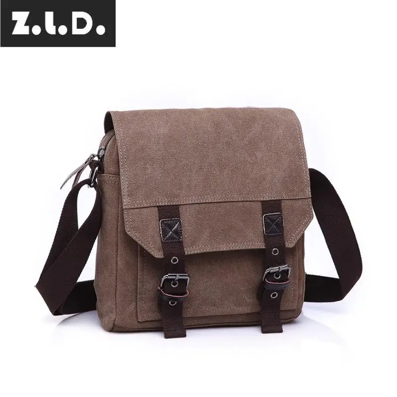 Z.L.D. Canvas Small Square Bag Casual Shoulder Messenger Bag
