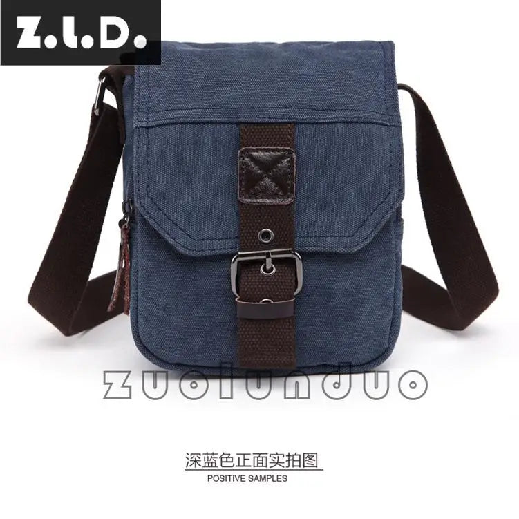 Z.L.D. Canvas Small Square Bag Casual Shoulder Messenger Bag