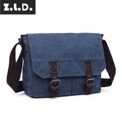 Z.L.D. Canvas Small Square Bag Casual Shoulder Messenger Bag