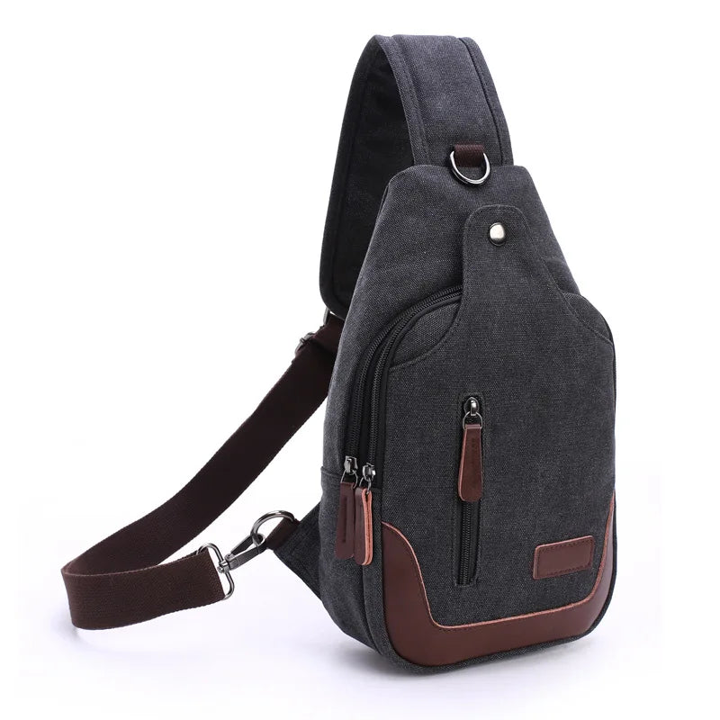 Z.L.D. Lady Shoulder Messenger Bag Washable Canvas Chest Crossbody Bolso Sac