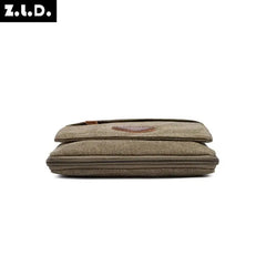 Z.L.D. Canvas Messenger Bag Large Capacity Retro Shoulder Bag
