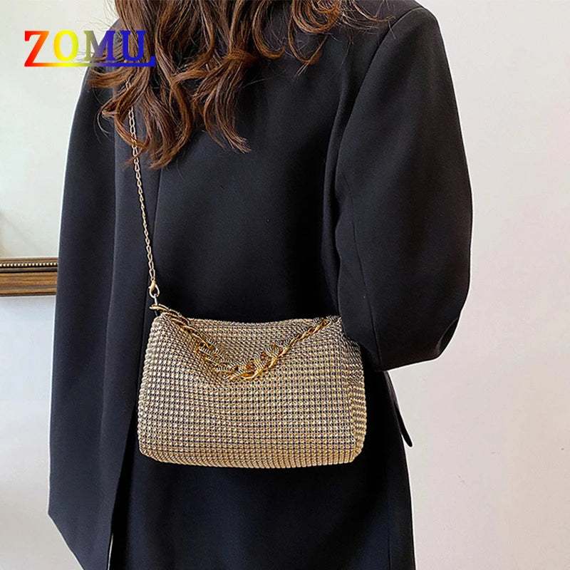 ZOMU Rhinestone Shoulder Bag