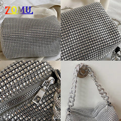 ZOMU Rhinestone Shoulder Bag