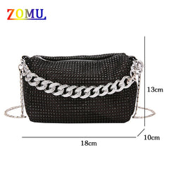 ZOMU Rhinestone Shoulder Bag
