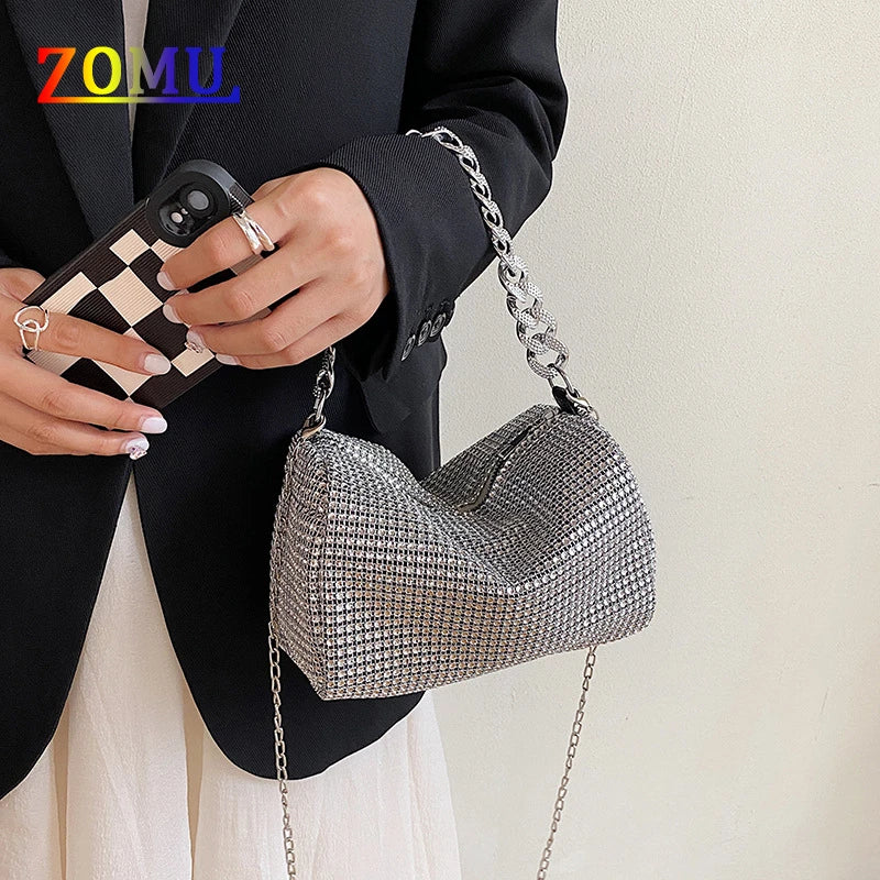 ZOMU Rhinestone Shoulder Bag