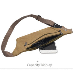 Unise Running Bag Vintage Waist Bag Sport Fanny Pack Mobile Phone Holder Bag