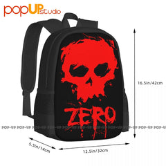 Zero Skateboard Blood Skull Backpack Large Capacity Sports Style Backpacks