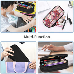 Zero Two Tribute Pattern Pen Box Student School Anime Zipper Pen Bag