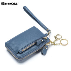 Zero Wallet Leather Multifunctional Ins Hand Carry Wristlet Real Leather Wallet