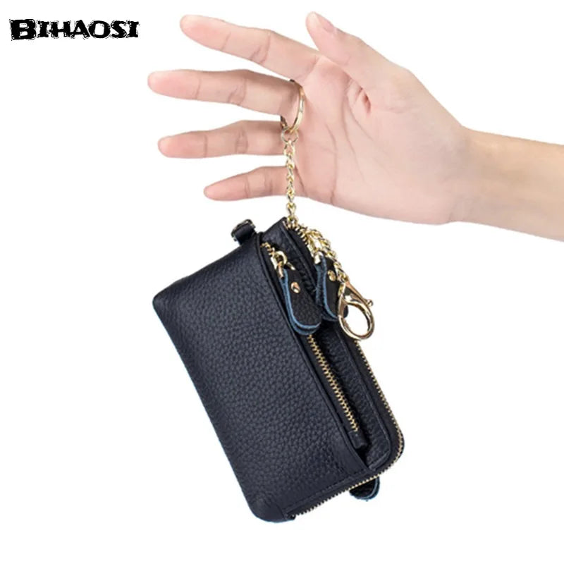 Zero Wallet Leather Multifunctional Ins Hand Carry Wristlet Real Leather Wallet
