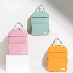Polyester Zipper Backpack with Multiple Pockets