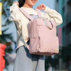 Polyester Zipper Backpack with Multiple Pockets
