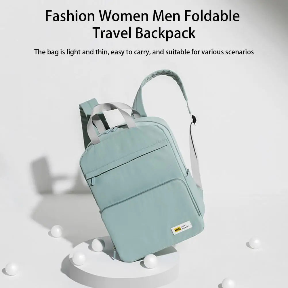 Polyester Zipper Backpack with Multiple Pockets