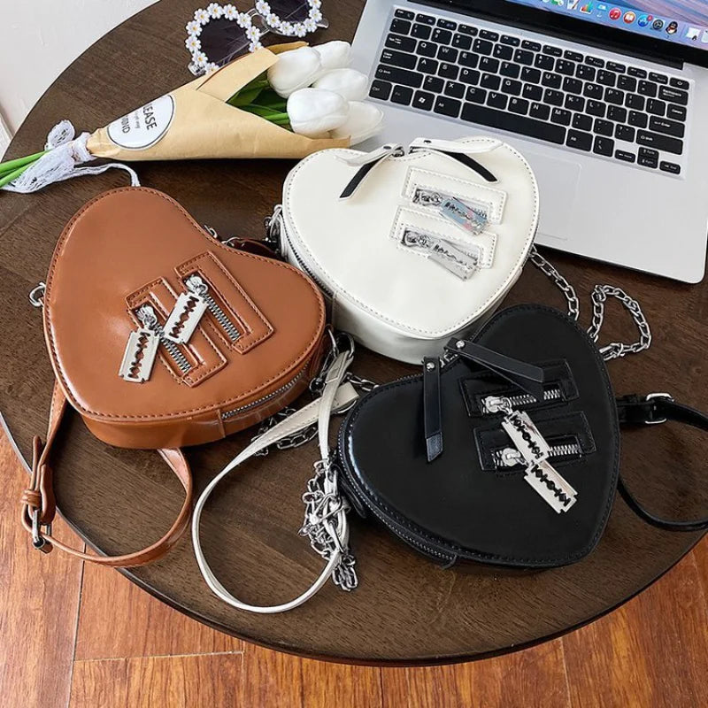Zipper Chain Crossbody Bags for Women Girl Casual Purses Shoulder Bag