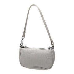 Crocodile Pattern Shoulder Bag with Chain
