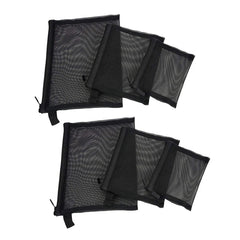 Zipper Mesh Bags, Pack of 6, Beauty Makeup Organizer