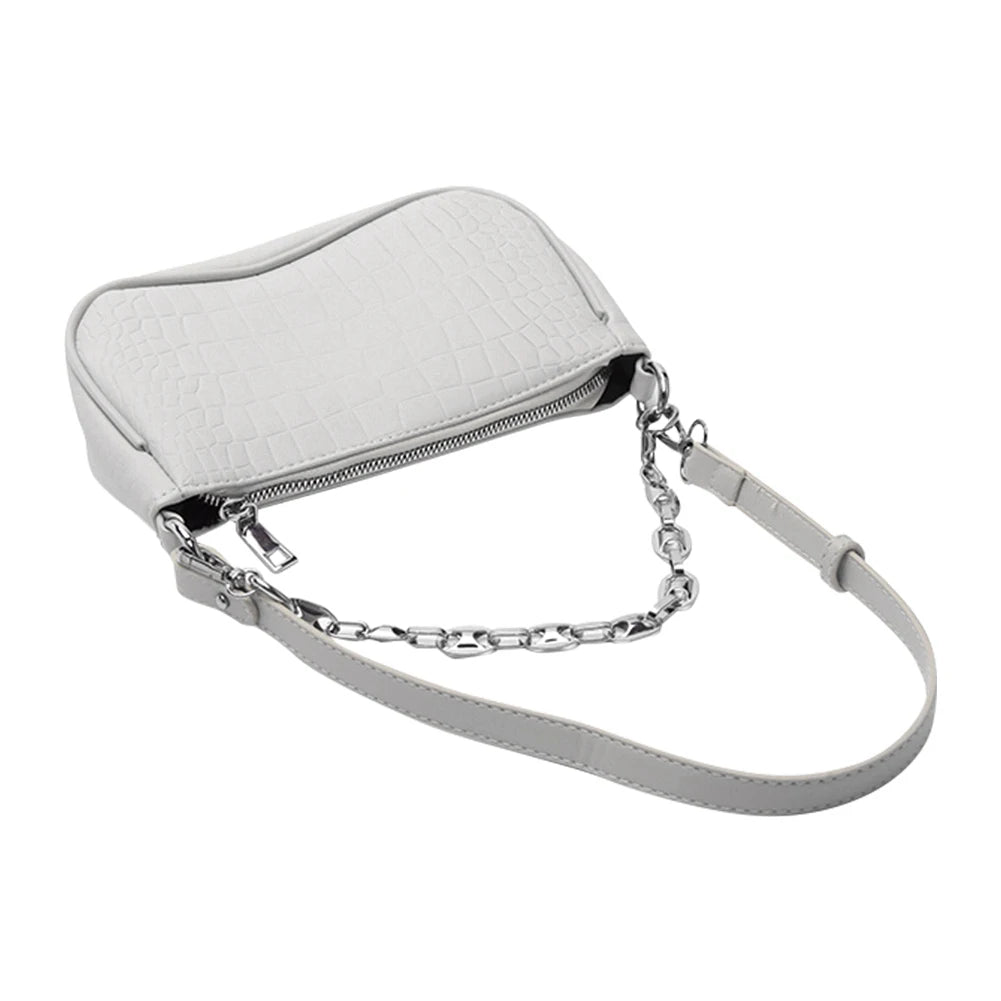 Small Retro Women Bag Handbag Chain Shoulder Street Travel Crocodile