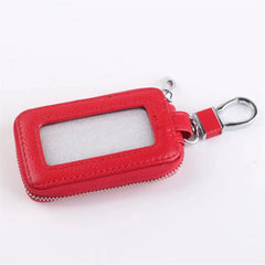 Zipper Square Key Holder with Transparent Window