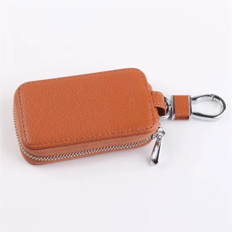 Zipper Square Key Holder with Transparent Window