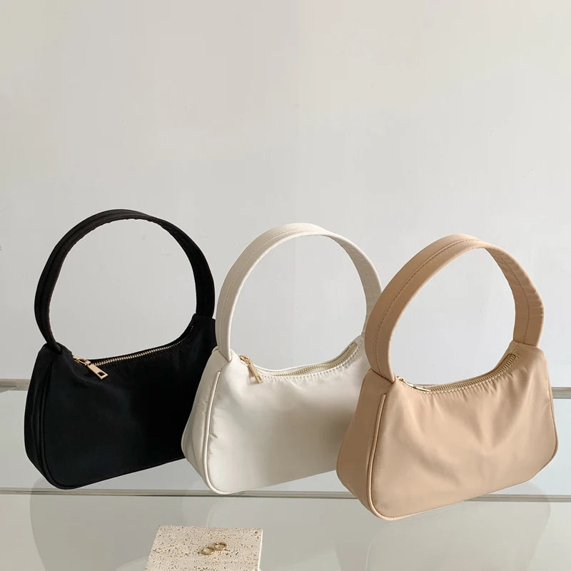 Zipper Women's Bag Small Shoulder Bags Nylon Hobos