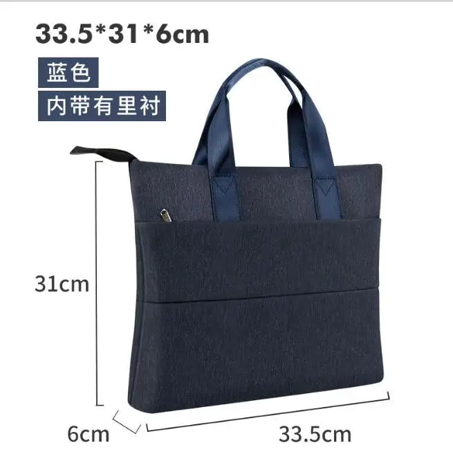 Zipper file bag Oxford cloth briefcase stationery bag