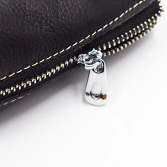 Zongshu Leather Women's Key Case Zipper Coin Purse