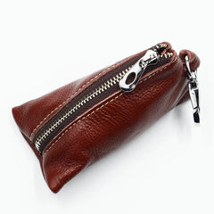 Zongshu Leather Women's Key Case Zipper Coin Purse