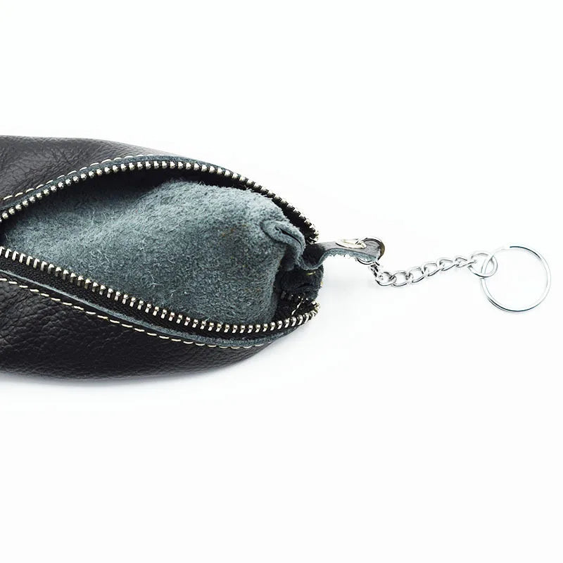 Zongshu Leather Women's Key Case Zipper Coin Purse