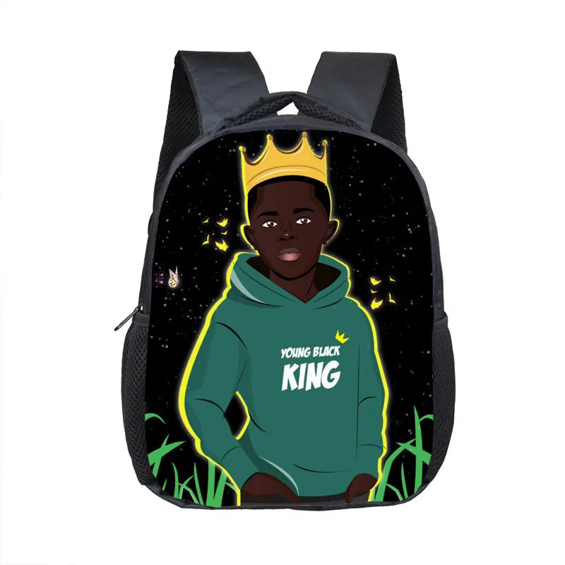 Afro Brown Kids Backpack School Bags Cartoon Toddler Bag Kids Bookbag