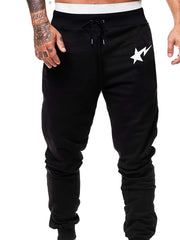 Men's Lightning Print Drawstring Sweatpants Elastic Waist Active Jogger Pants