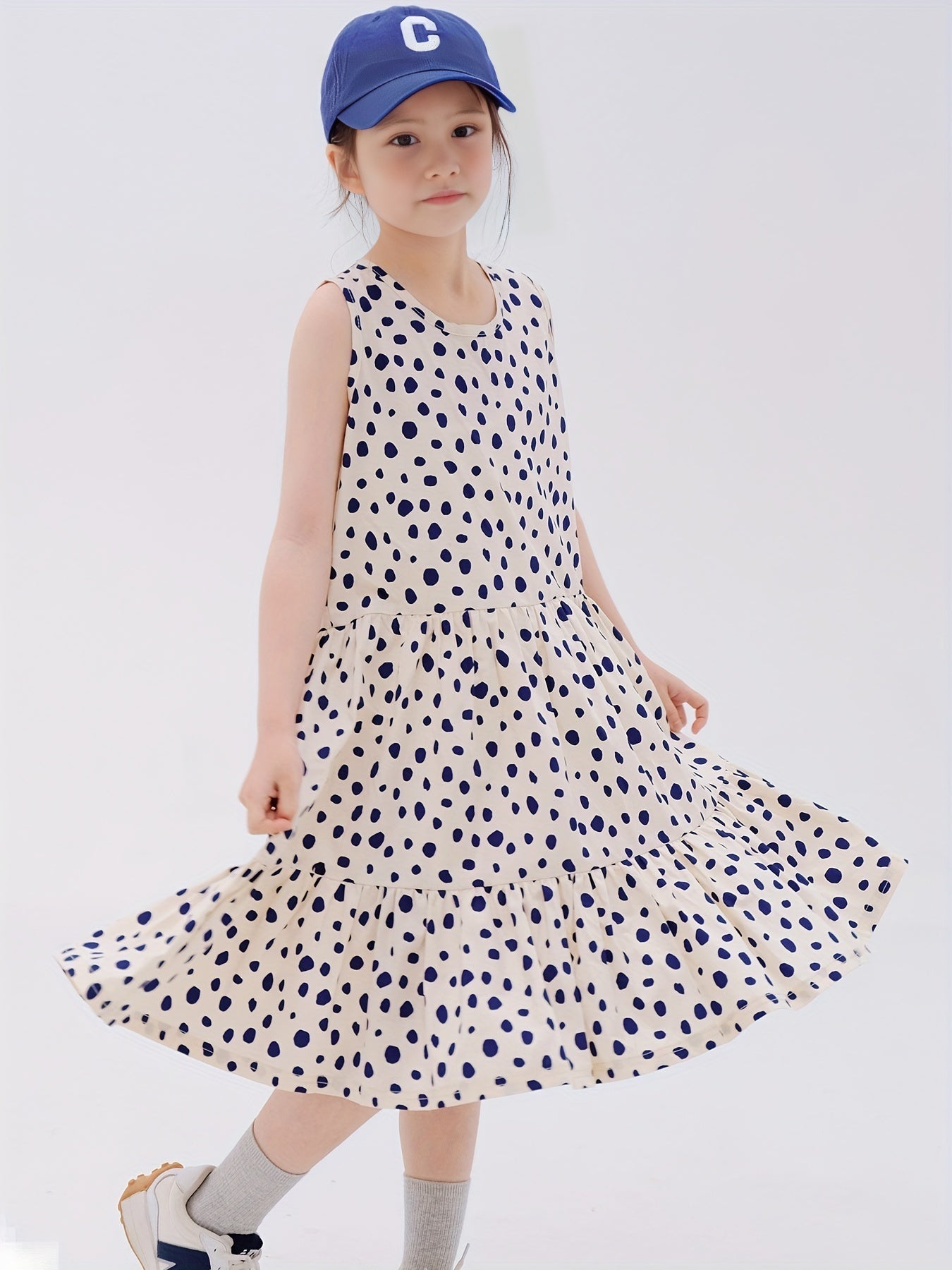 Polka Dot Princess Dress for Girls, Summer Party Dress