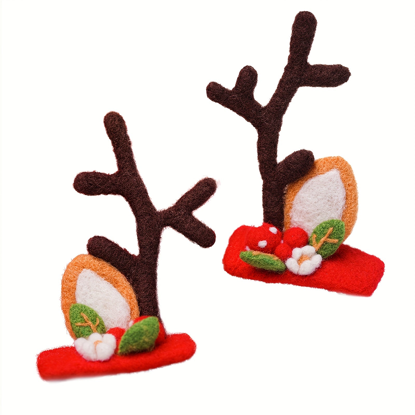 Needle Felting Kit for Beginner Deer Horn Hair Clip DIY Art Craft