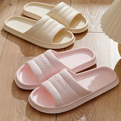 Women's Solid Pillow Slides Soft Sole Non-slip Home Shoes
