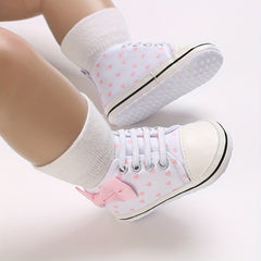 Bowknot Comfortable Sneakers For Baby Girls Lightweight Non Slip Shoes