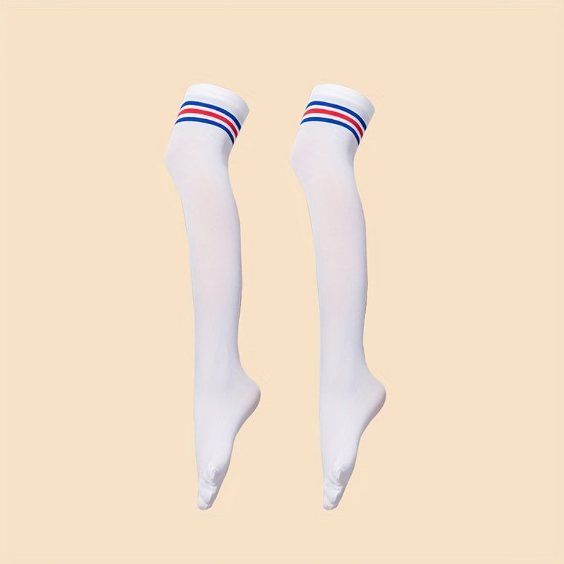 Striped Thigh High Socks Women's Stockings