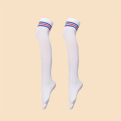 Striped Thigh High Socks Women's Stockings