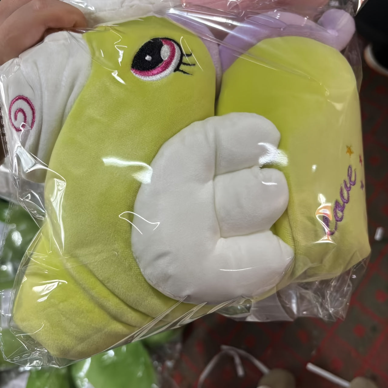 Pastel Green Pink Unicorn Plush Toy - Emotional Healing Gift for Teens & Adults