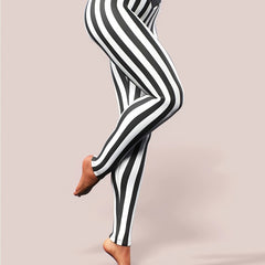 Striped Stretch Fitness Leggings