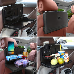Multifunctional Car Back Seat Tray Table - Portable Foldable Desk