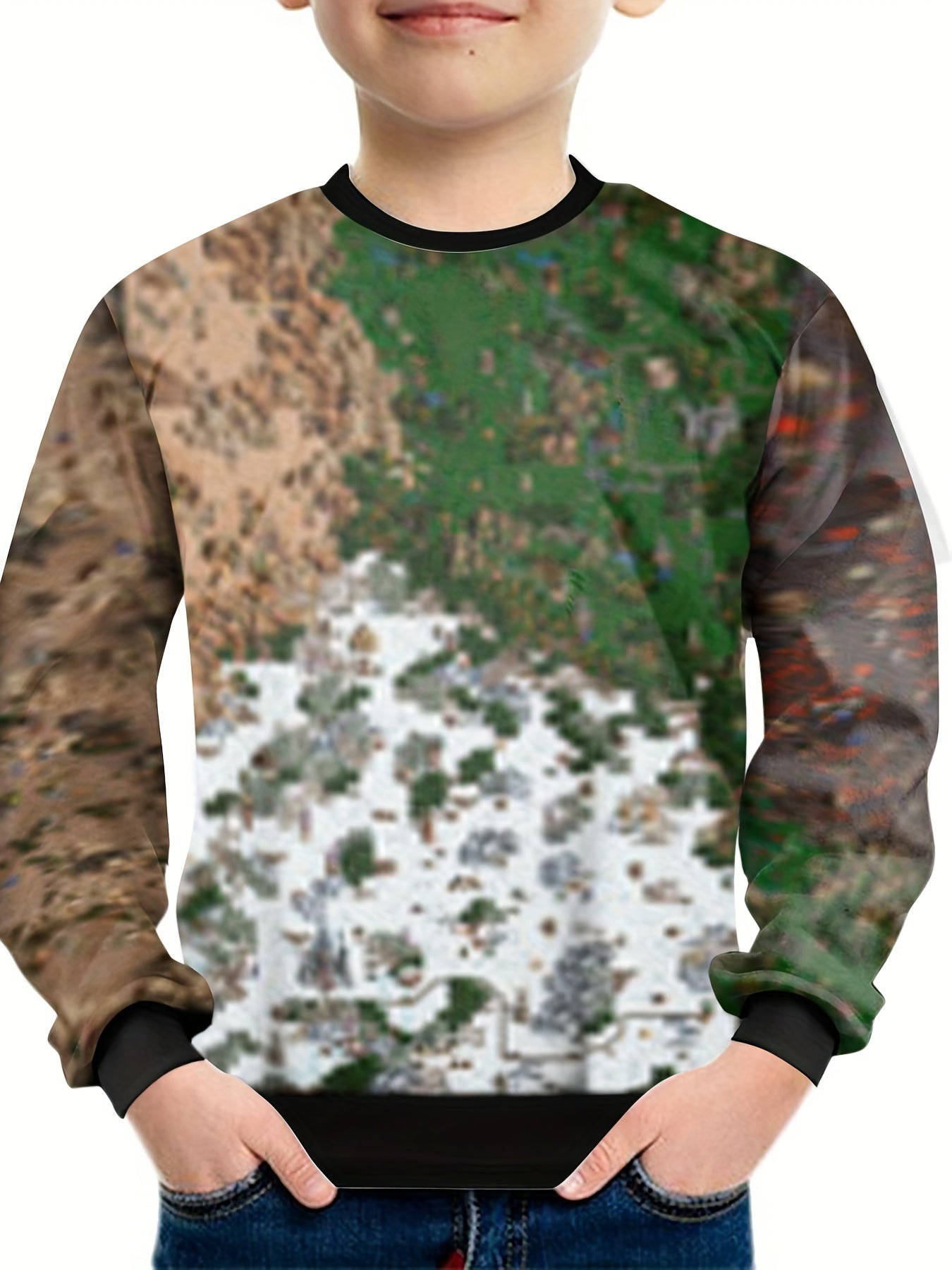 Teens Hot Game 3D Print Sweatshirt Kids Casual Pullover Street Wear